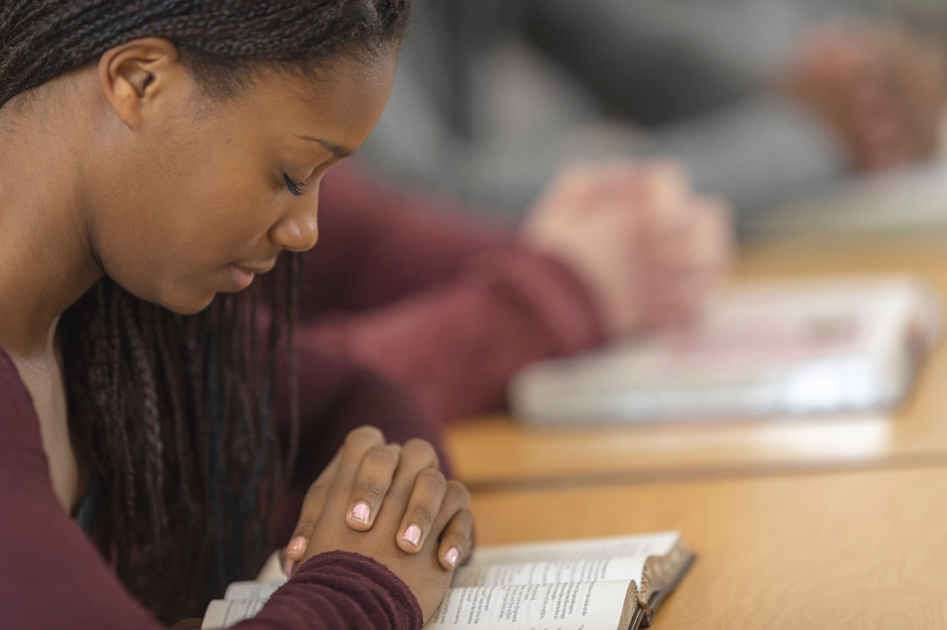 Student praying